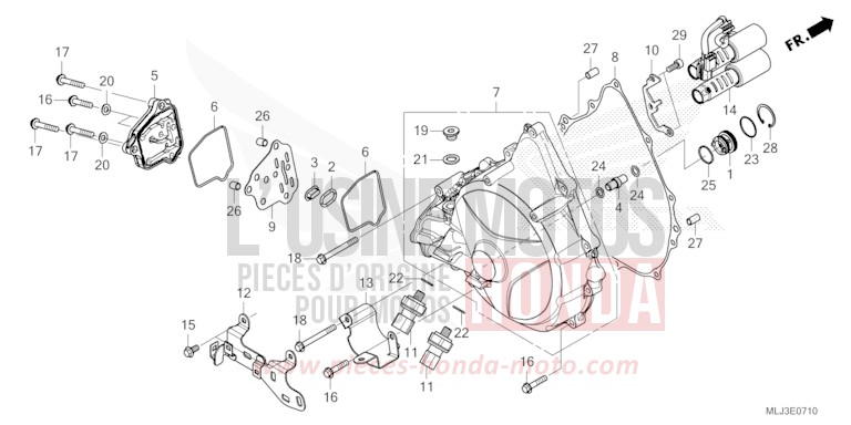 CARTER D'EMBRAYAGE (DCT) de Gold Wing BETA SILVER METALLIC (NHC07E) de 2023